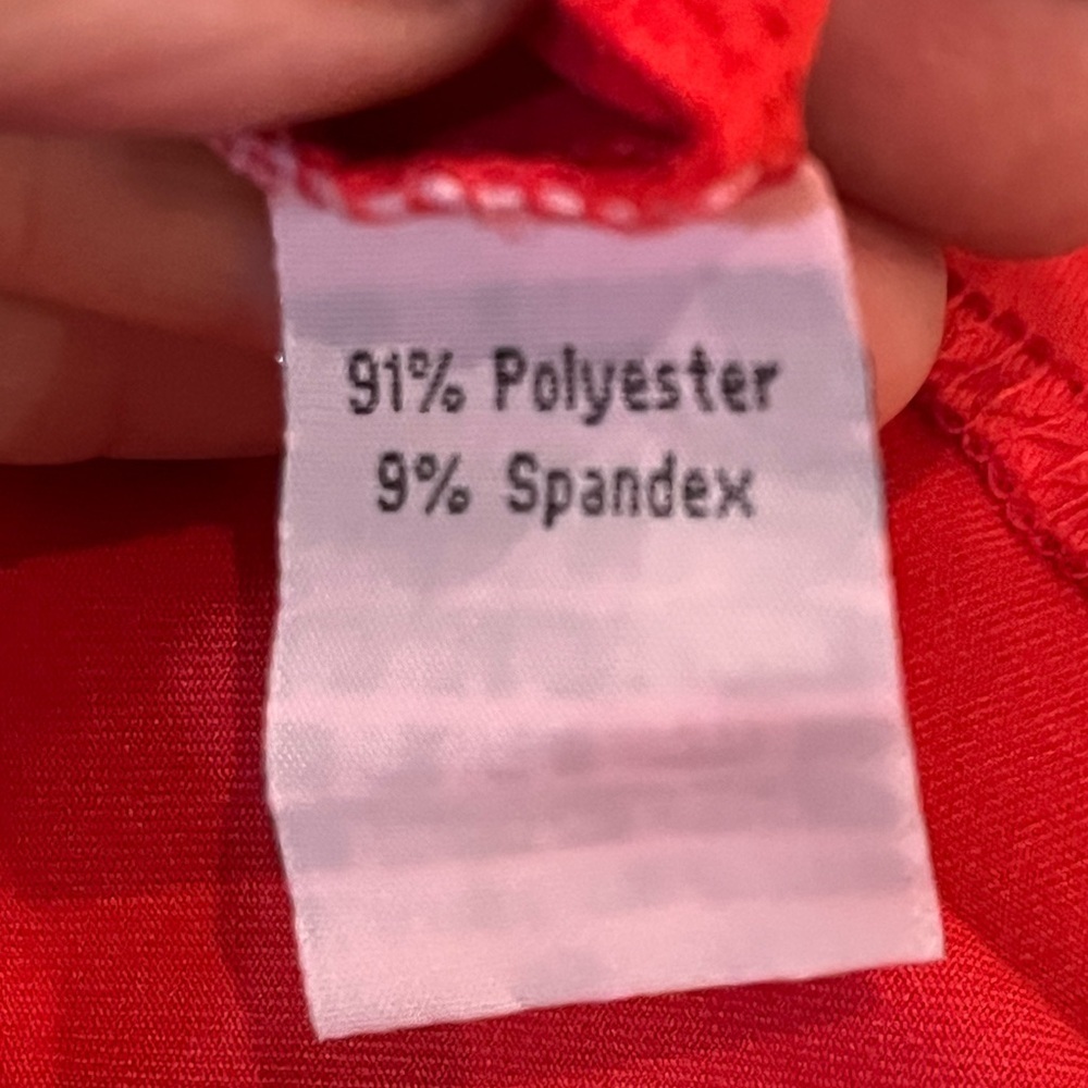 GG BLUE Top Women's XL Active Fall Golf Pickleball Tennis Coral/Red Blend EUC - Picture 4 of 6